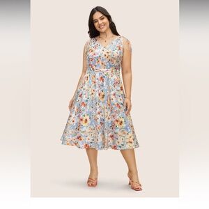 BloomChic Multicolor Floral Midi Dress